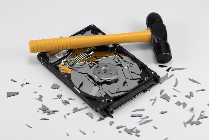 Sustainable ITAD's Boca Raton data destruction services on a HDD drive high quality